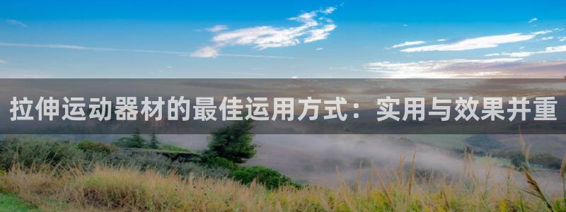 意昂4集团：拉伸运动器材的最佳运用方式：实用与效果并重