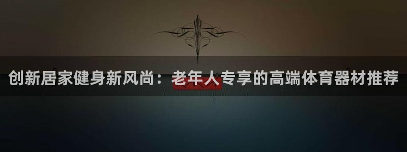 意昂4娱乐下载：创新居家健身新风尚：老年人专享的高端体育器材